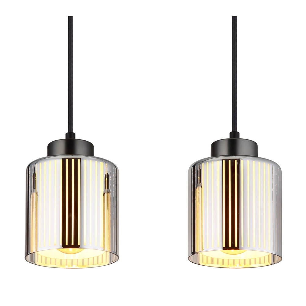 Design-Pendellampe Felicia Gunmetal 4-Lighter Globo 9007371525966