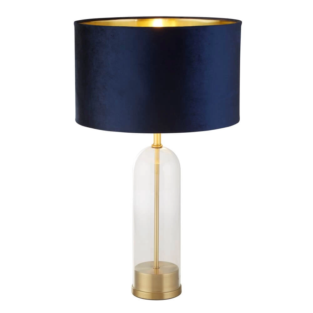 Tischlampe Oxford mit dunkelblauer Kapuze Searchlight 5053423256788