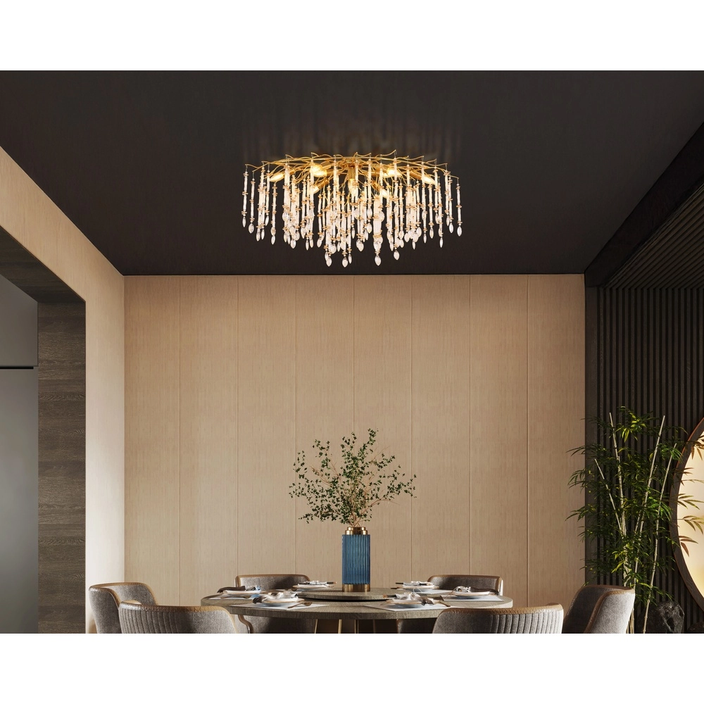 Deckenlampe Gloria 100 cm Gold Globo 9007371575985