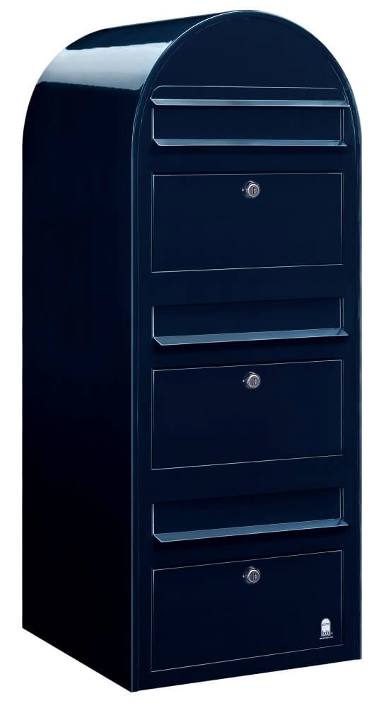 Briefkasten Trio 5004 Schwarz Blau