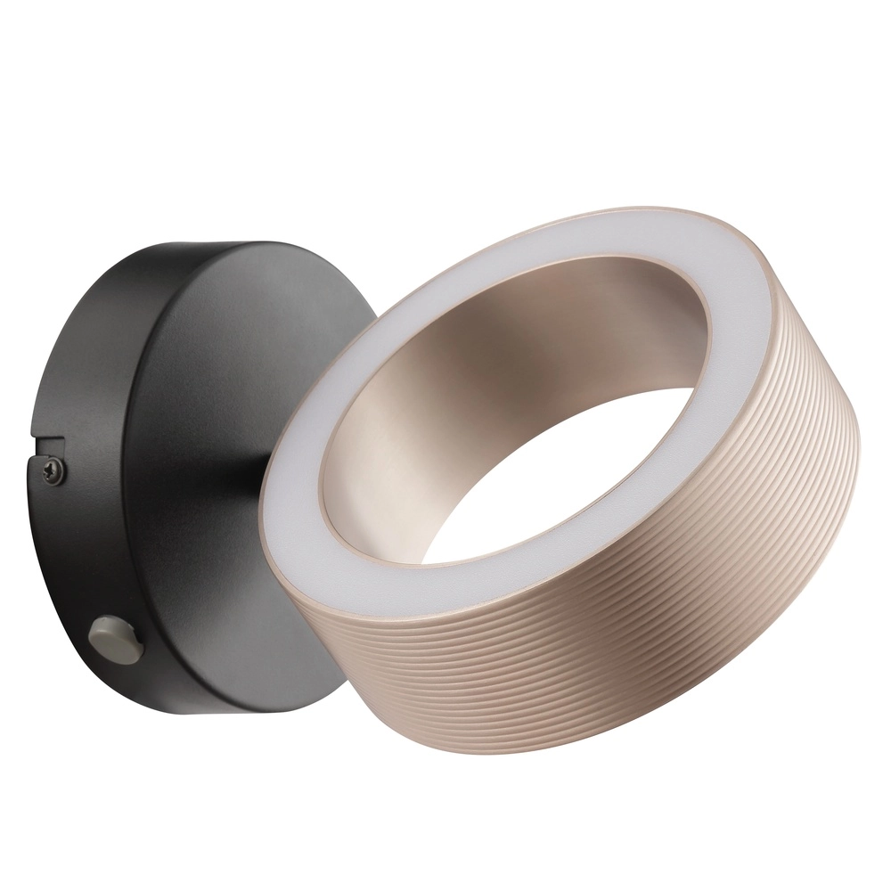 Wandlicht Axion Schwarz mit Braun Brilliant 4004353477140