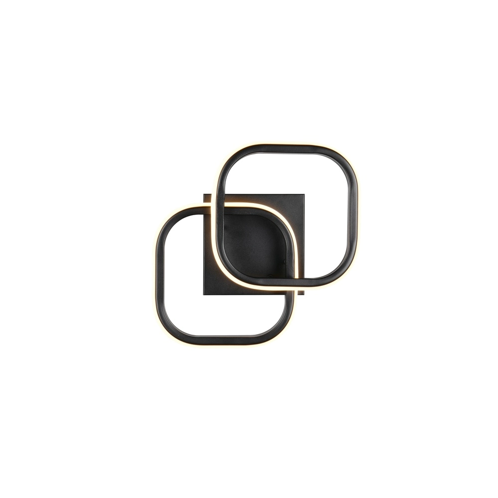 Schwarze Deckenleuchte Kasia Quadratische Bauform Trio 4017807653847