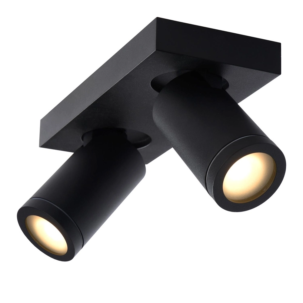 Deckenscheinwerfer Taylor IP44 2-Licht Schwarz Lucide 5411212092632
