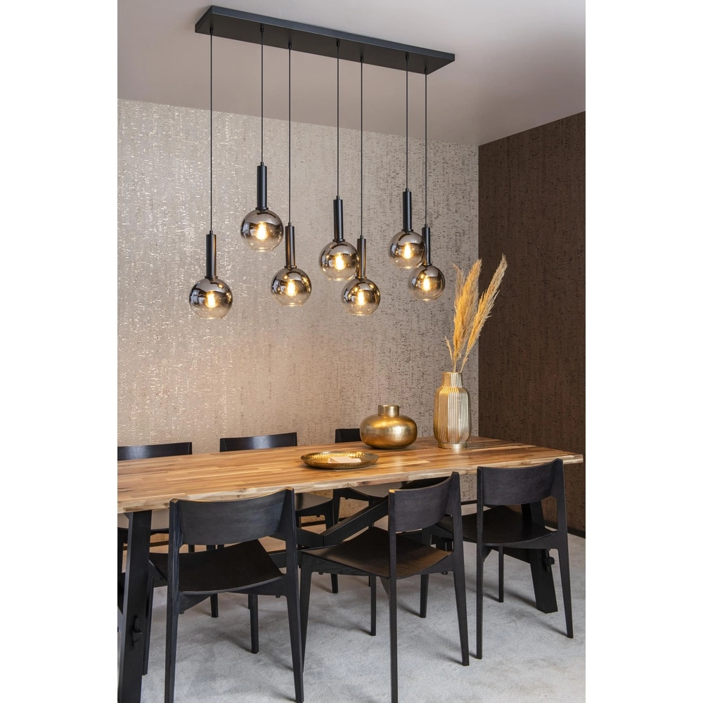 Pendellampe Marius 7-Licht Schwarz Lucide 5411212452221