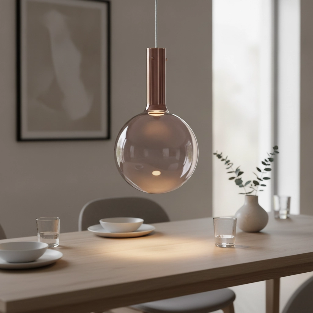 Pendelleuchte Nostos Braunes Glas