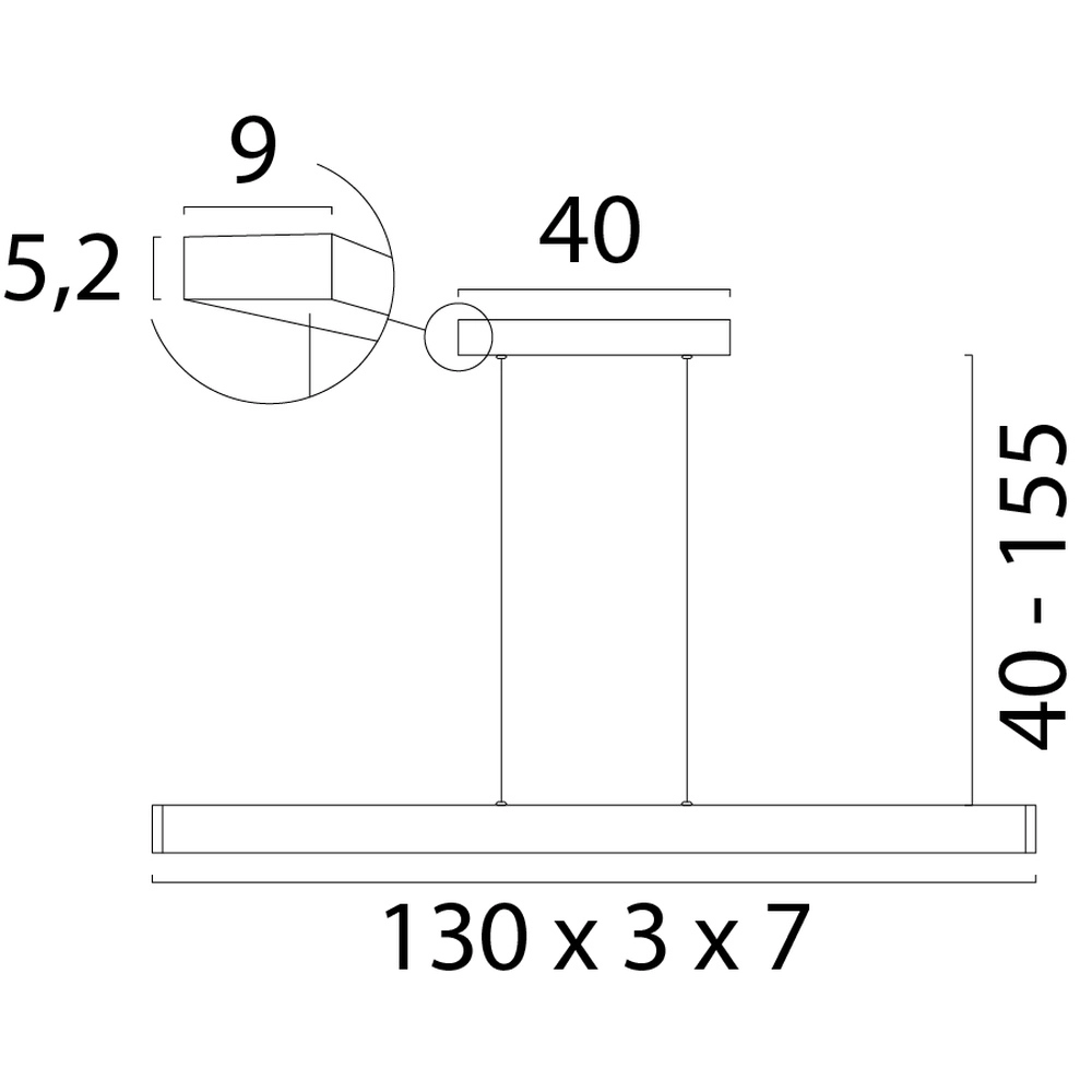 Design-Pendelleuchte Atina 130cm gold Masterlight 8718121345468