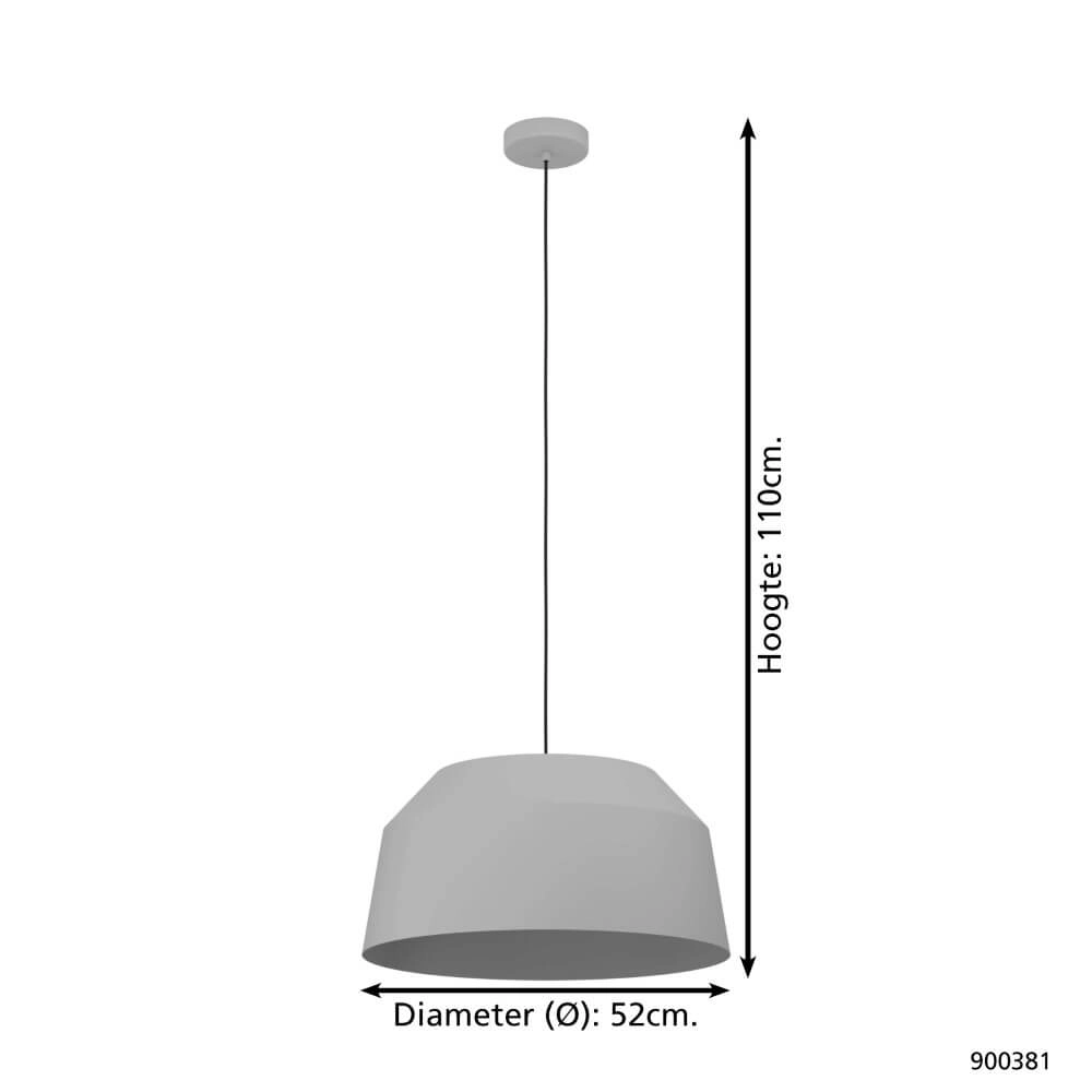 Graue Hängelampe Contrisa Ø 52cm Eglo 9008606243624