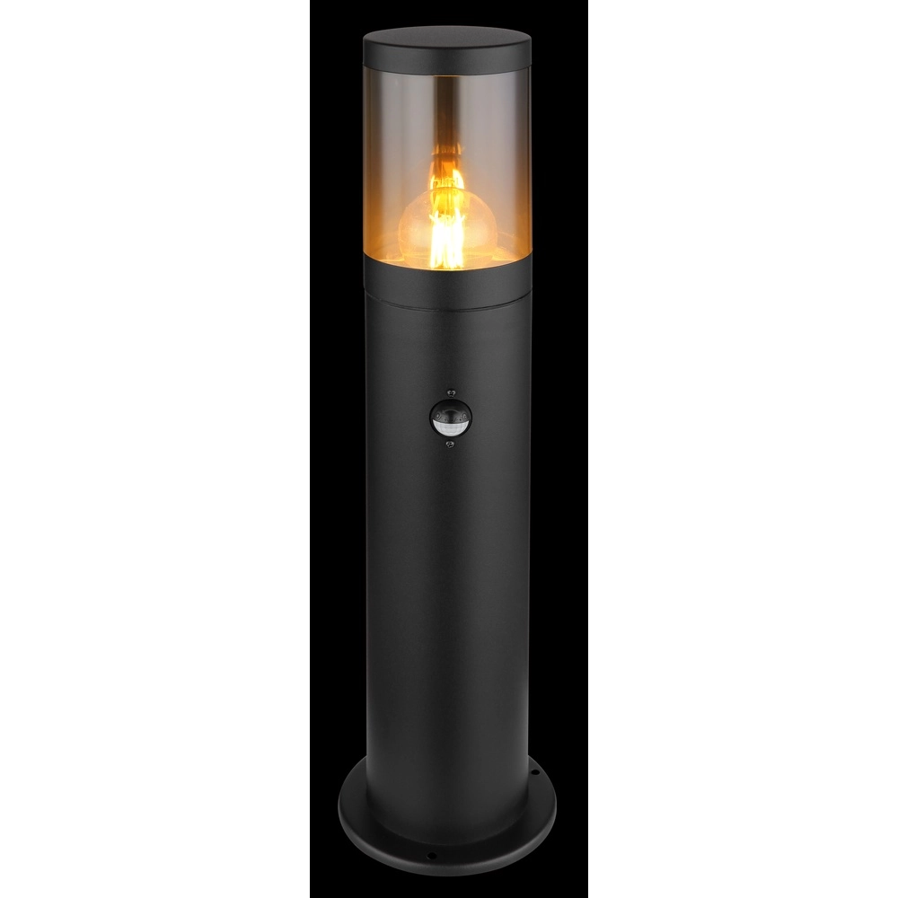 Moderne Gartenlampe Xeloo Schwarz mit Sensor Globo 9007371438280