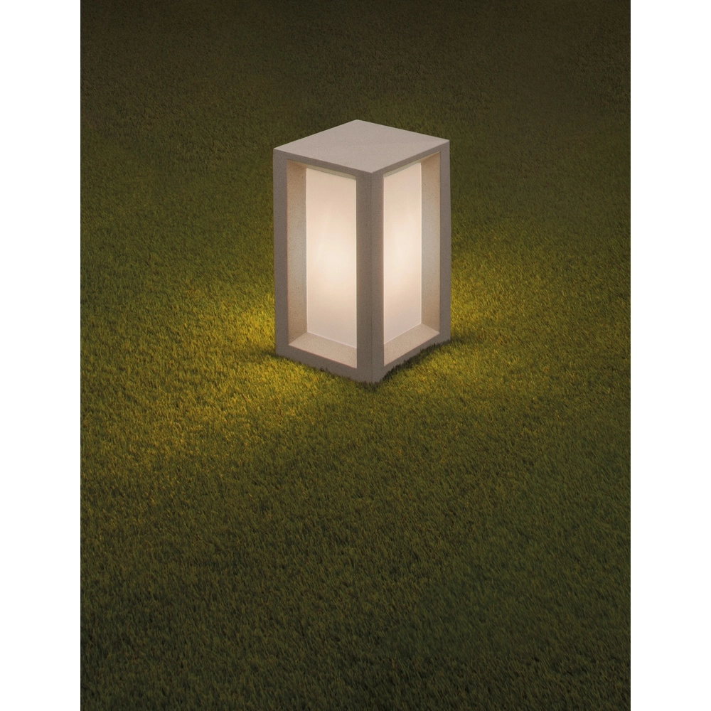 Quadratische Gartenlampe Castro weiß Lyora 5212017426918