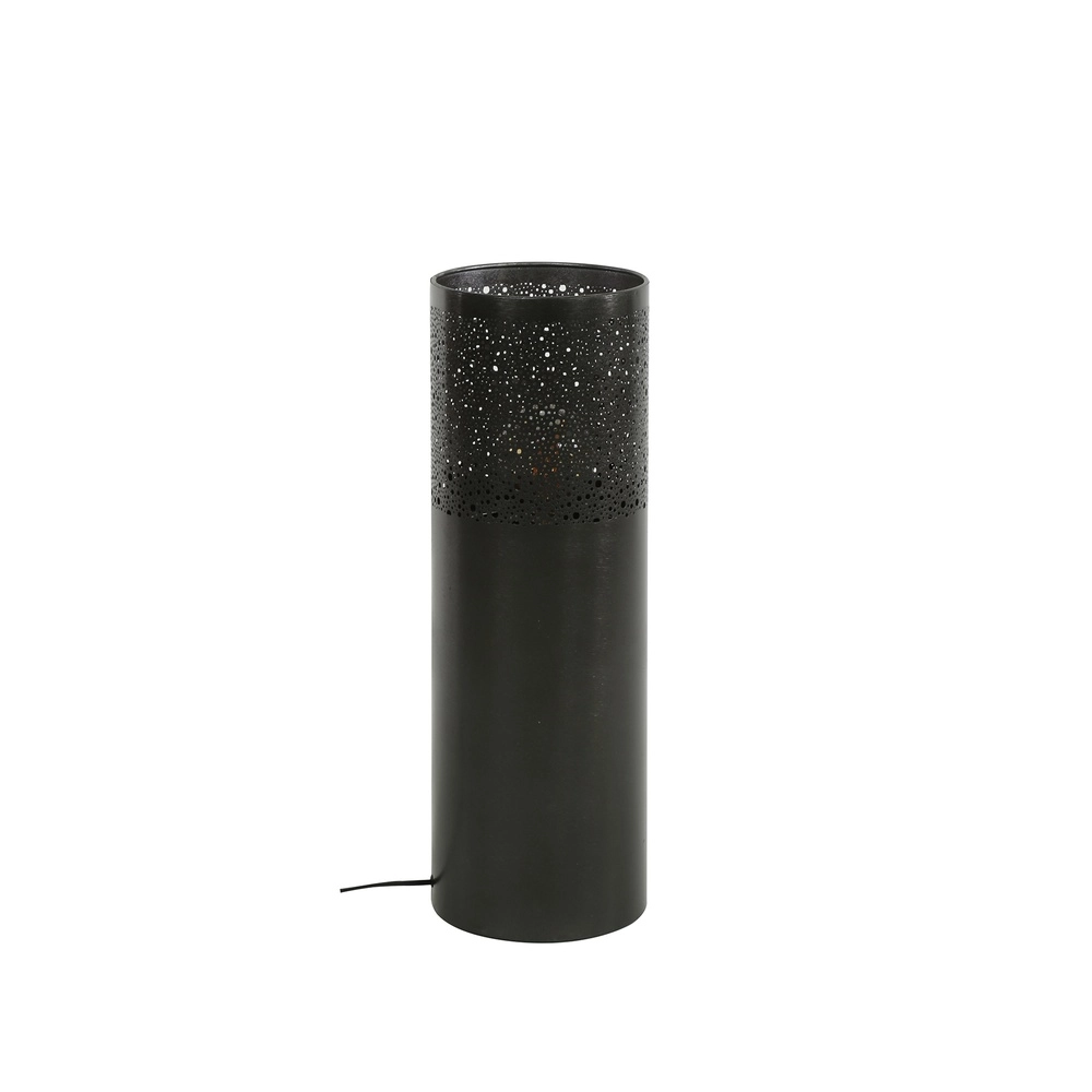 Orientalische Stehlampe Cylinder 60 cm – schwarzer Nickel Lyora 8716803511286