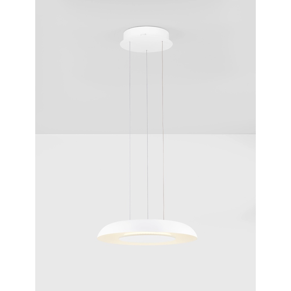 Moderne Pendelleuchte Ormi Ø 40cm weiß