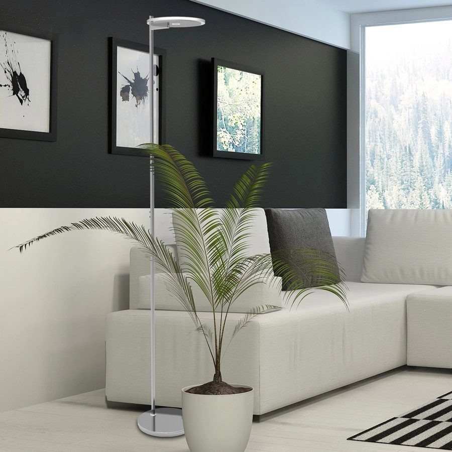 LED-Stehleuchte Turound 40 W – 2200–4000 K – 187 cm Edelstahl-Klarglas Steinhauer 8712746134872