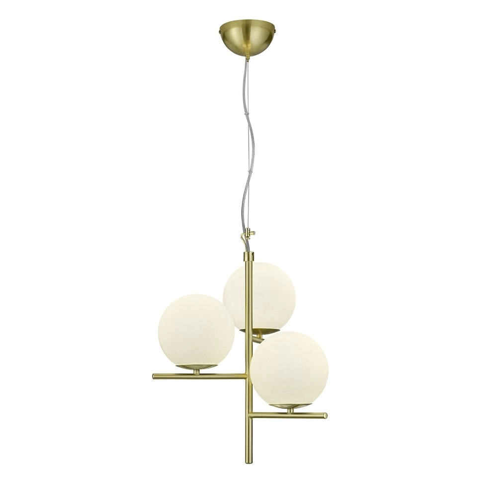 Pendelleuchte Pure Matt Brass mit weißen Glühbirnen Trio 4017807436112
