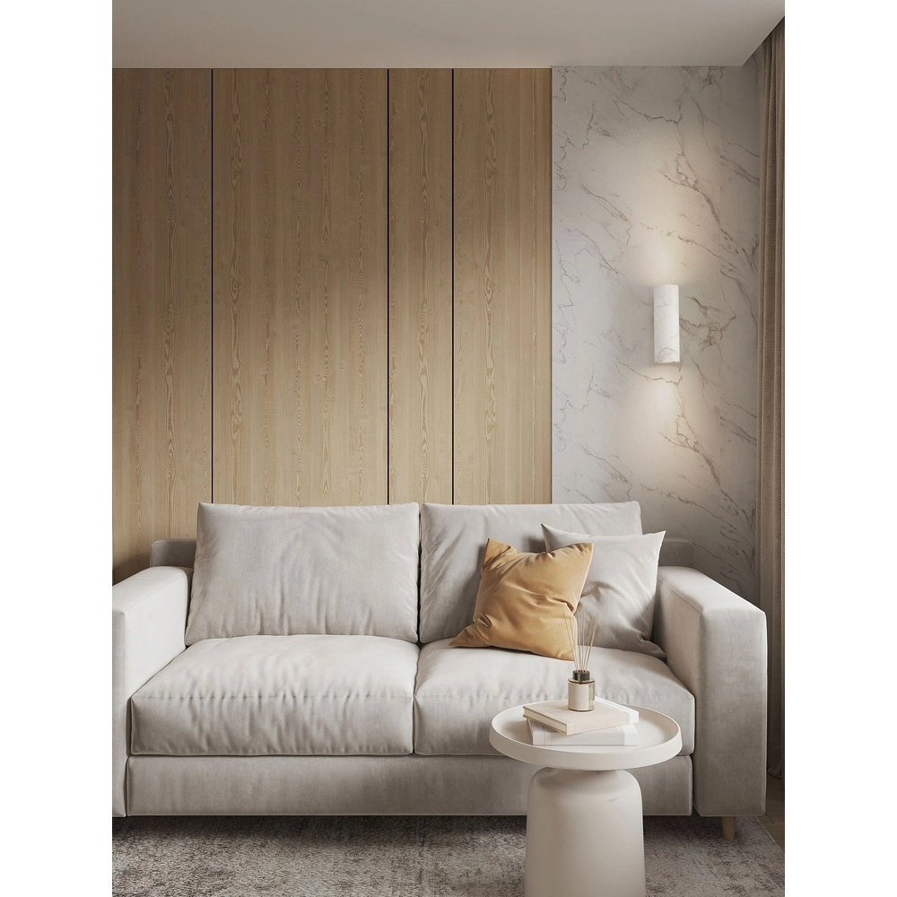 Design-Wandlampe Olvio Weißer Marmor
