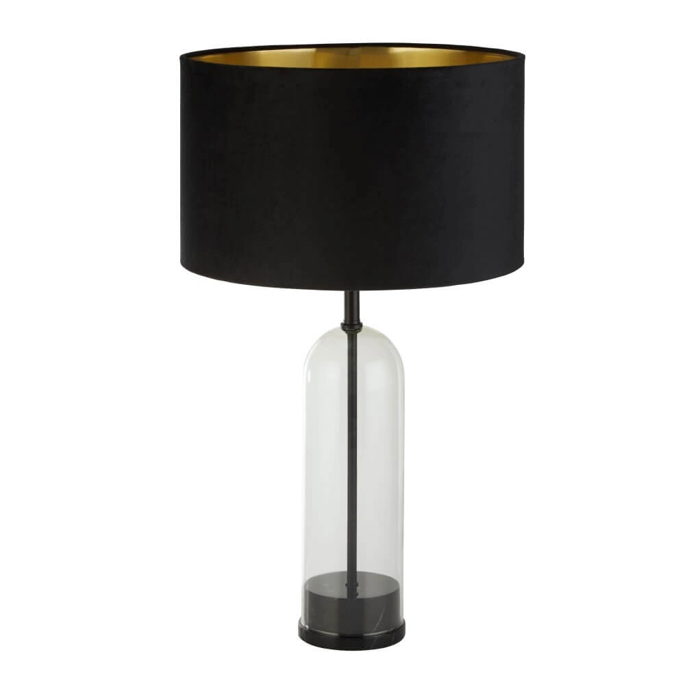 Einzigartige Tischlampe Oxford mit schwarzer Kapuze