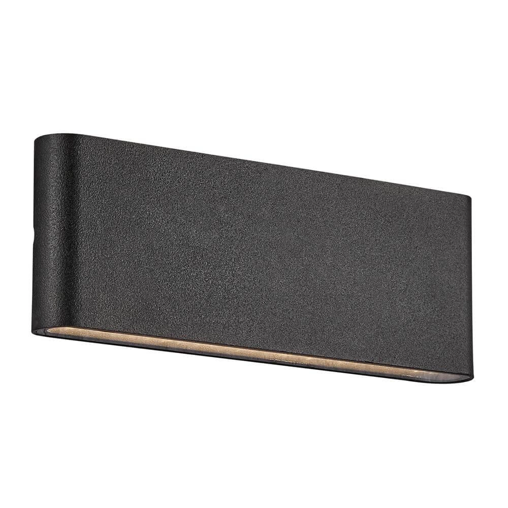 Schlanke Design-Wandleuchte Kinver schwarz 26cm