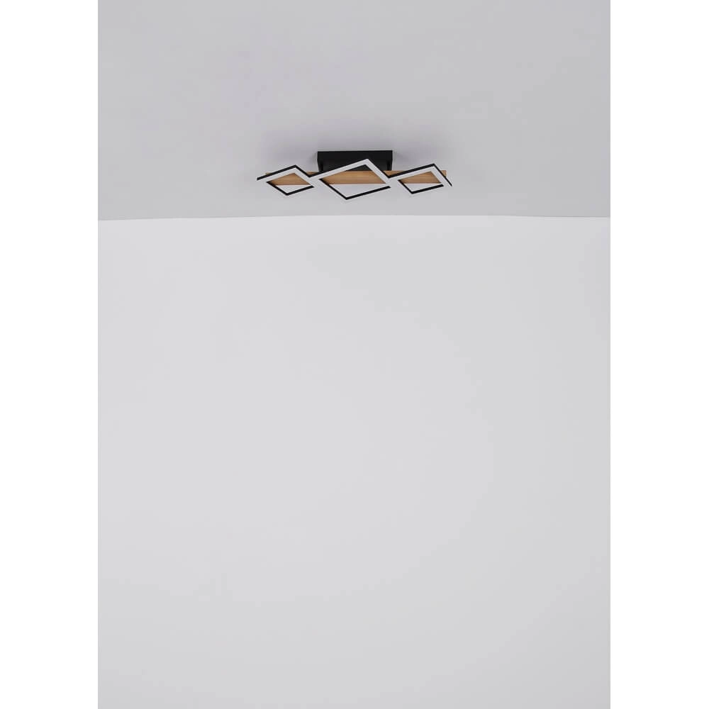Moderne Deckenleuchte Dustin schwarz 66cm Globo 9007371448104