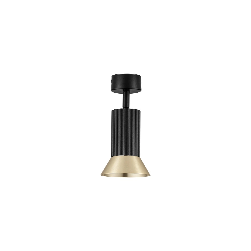 Deckenstrahler Luvia Orientierbares Schwarz mit Gold Lyora 5212017475510