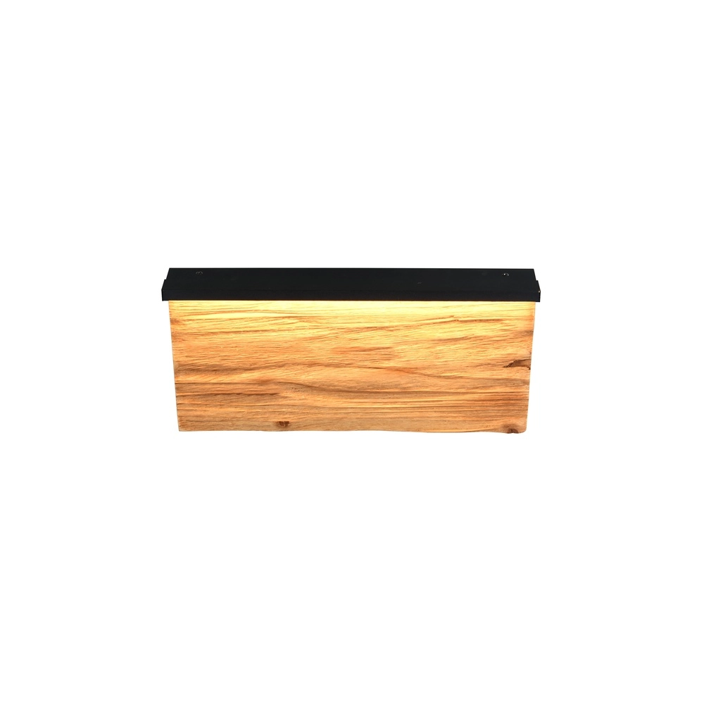 Design-Wandleuchte Kalea schwarz mit Holz 30cm Trio 4017807661392