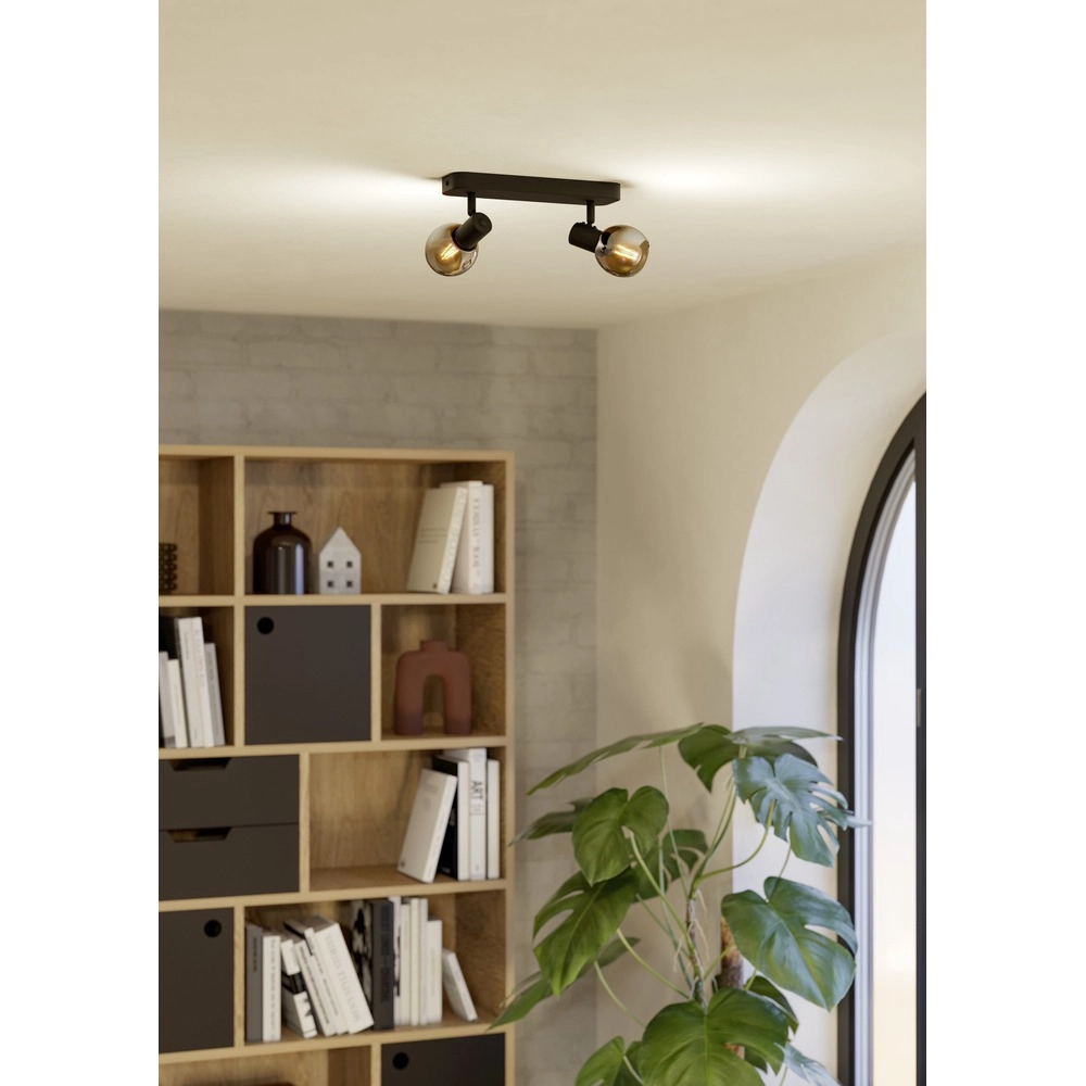 Deckenlampe Castellazo 2-Licht Schwarz