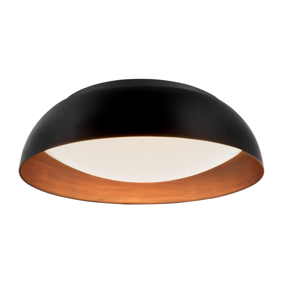 Design-Deckenleuchte Landon schwarz mit kupfer