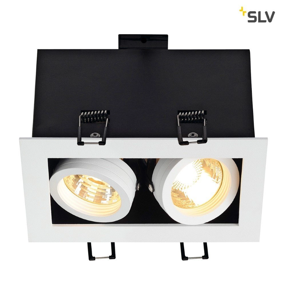 Einbaustrahler Kadux 2 GU10 9cm weiß SLV 4024163151498