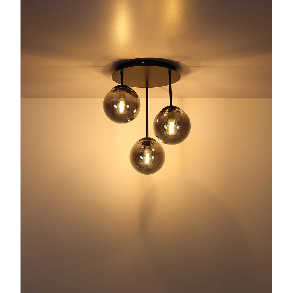 3-Licht Deckenlampe Harmon Schwarz Globo 9007371583928