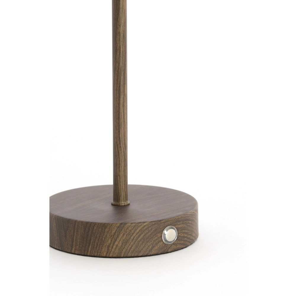 Wiederaufladbare Tischlampe Diny Walnuss-Look mit Weiß Light & Living 8717807816377