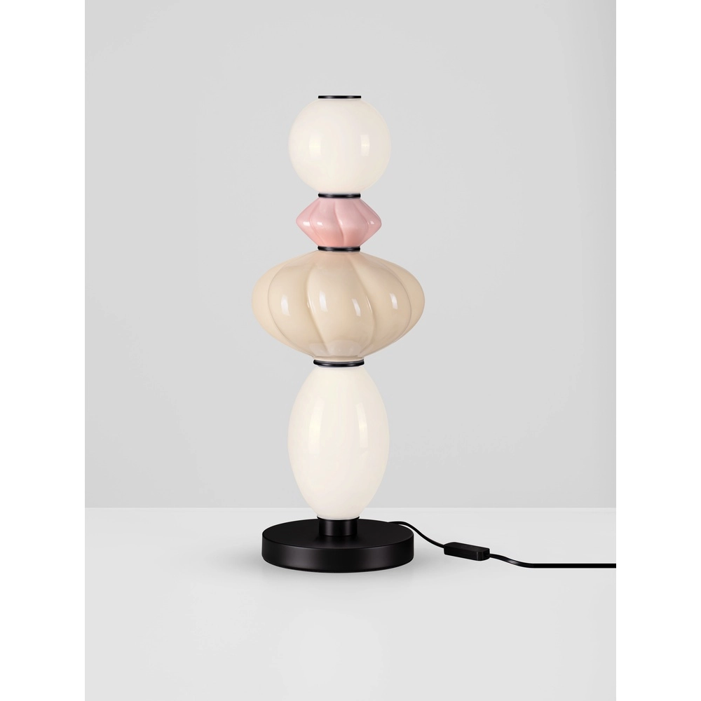 Tischlampe Oneta weiß - rosa - beige Lyora 5212017473950