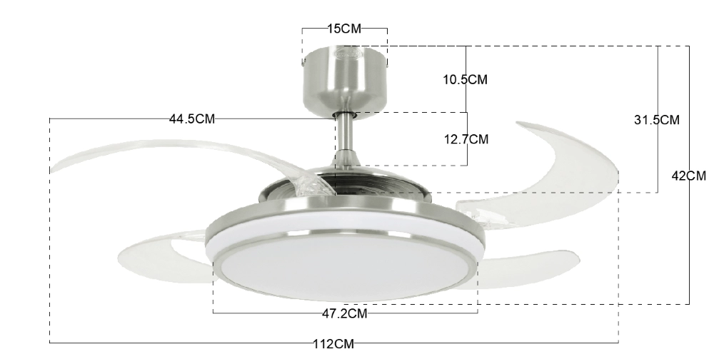 Deckenventilator aus Edelstahl Fanway Evo 1 Ø 122cm Beacon 9333509114512