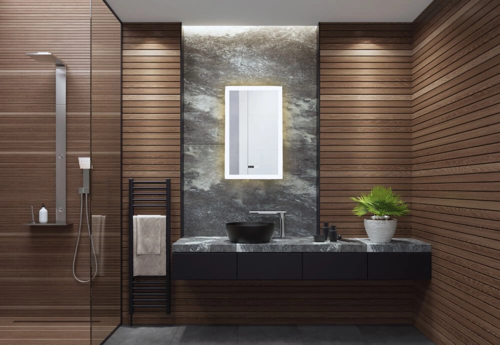 Spiegellampe Bathroom Mirror Rechteck Searchlight 5053423254326