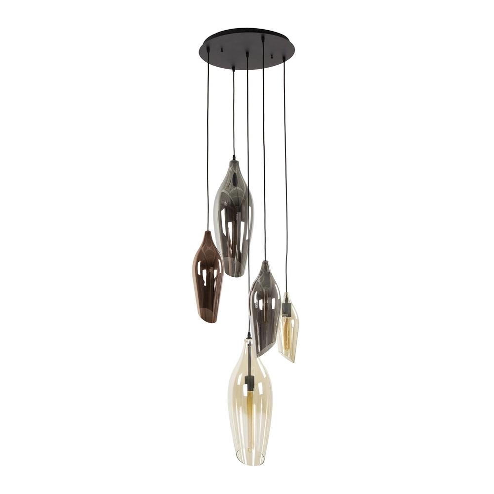 Vide Pendellampe Cocoon 5x farbiges Glas Lyora 8716803511910