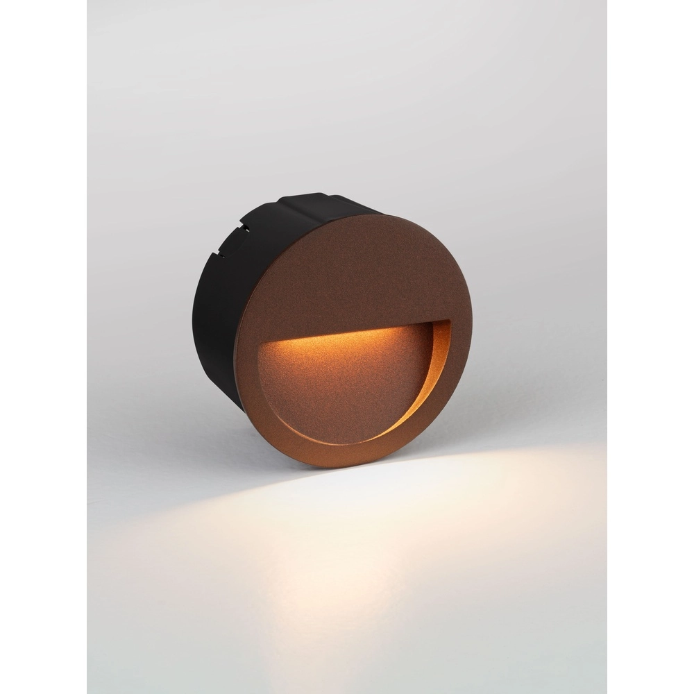 Runde Einbauwandlampe Sete Rostbraun Lyora 5212017497994