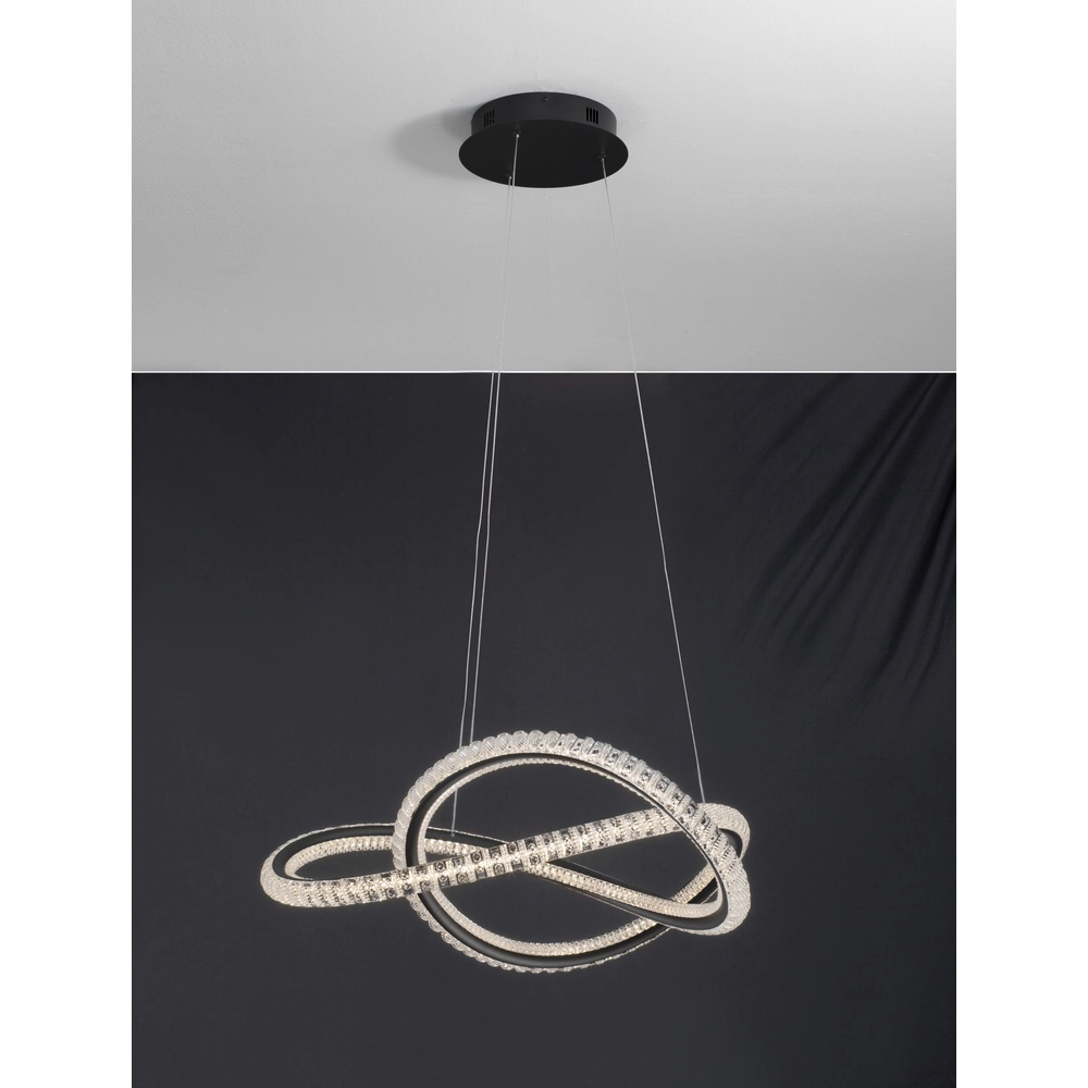 Design-Pendelleuchte Ginevra schwarz Ø 58cm Lyora 5212017433473