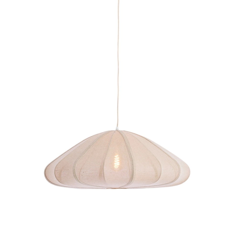 Stoff-Pendellampe Cesano Ø 64 cm – natürlich Light & Living 8717807779290