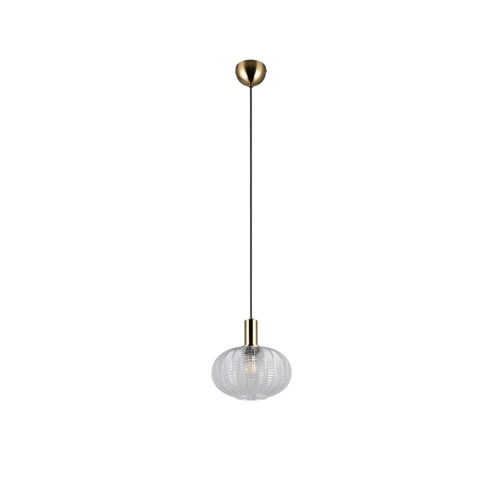 Klassische Pendellampe Elvezia Transparentes Glas Trio 4017807682045