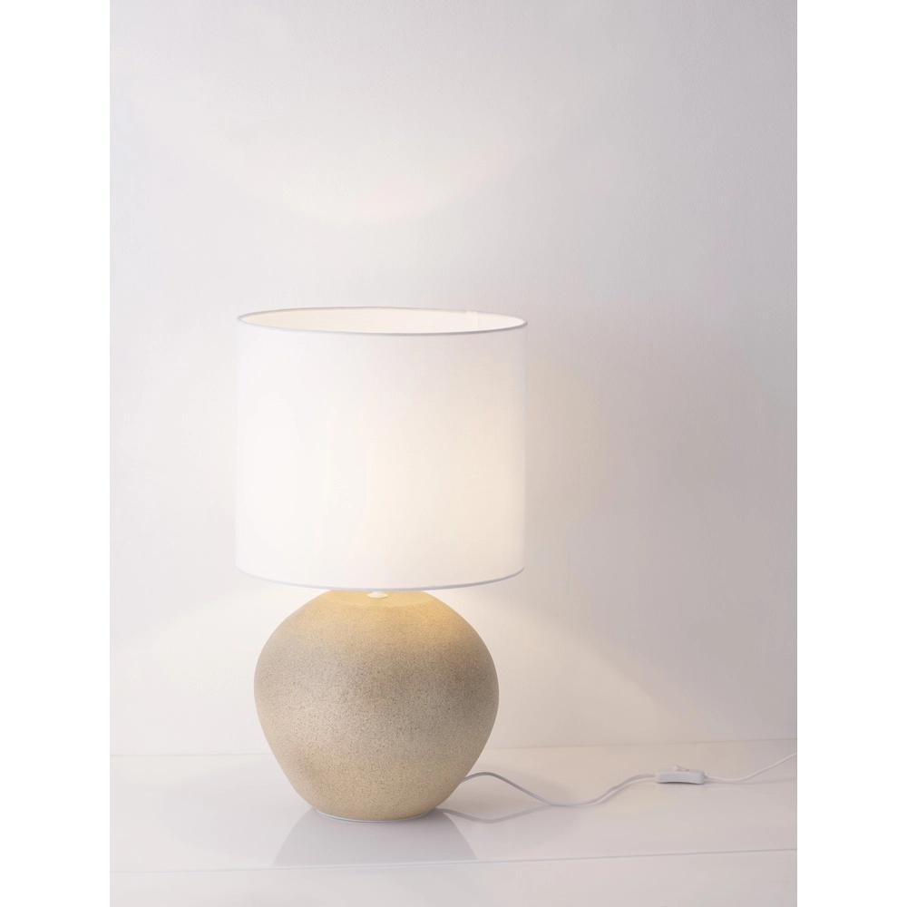 Tischlampe Mizu Creme mit weißer Kapuze Lyora 5212017468901