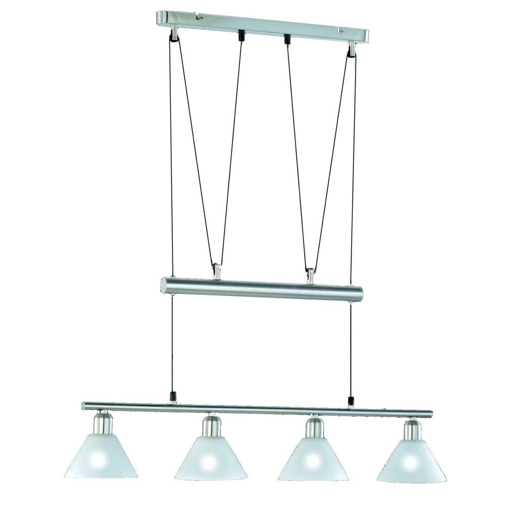 Moderne Pendelleuchte Series 3751 4-flammig nickel matt