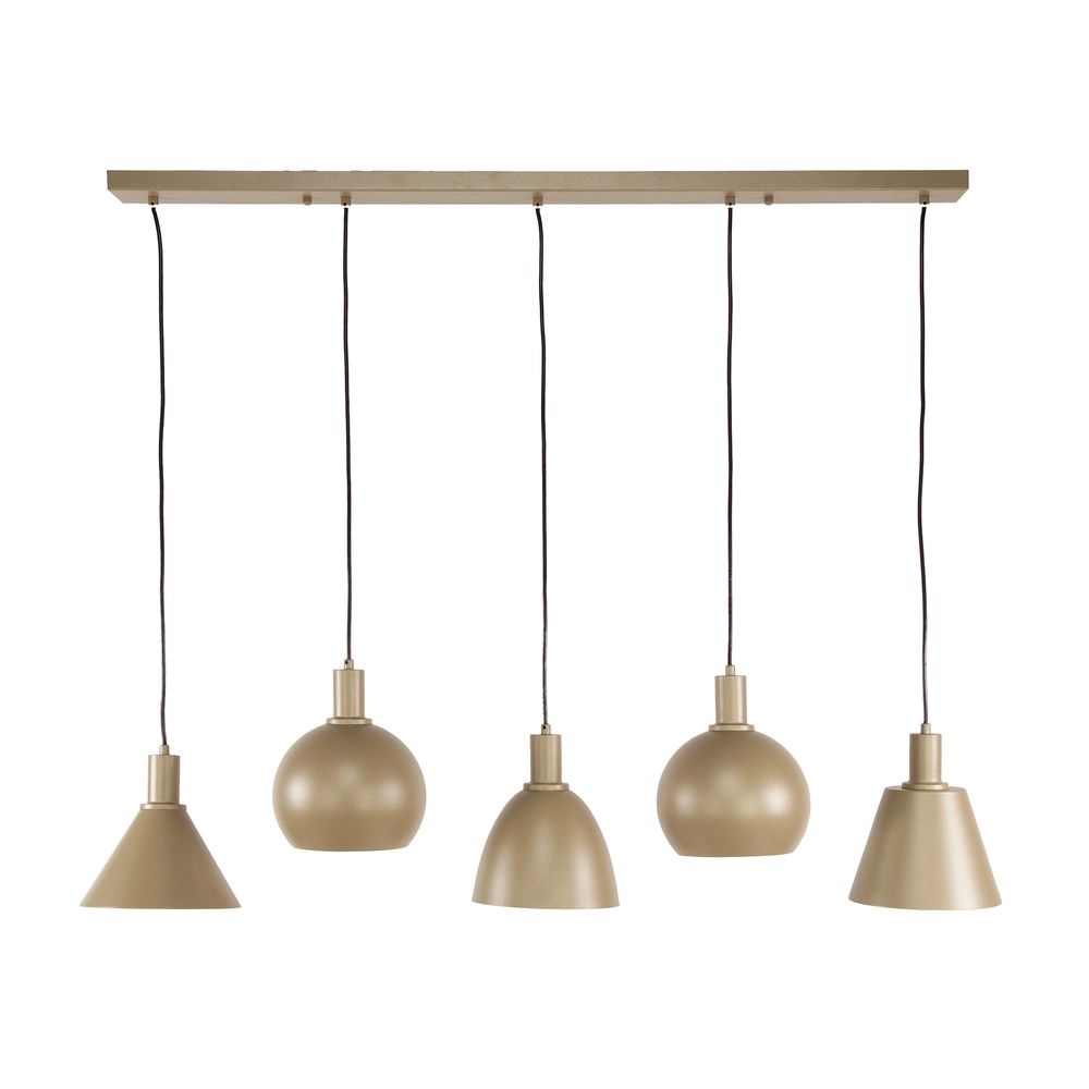 Sand-Pendellampe Metallo Esstisch – 5x E27 Lyora 8716803512320