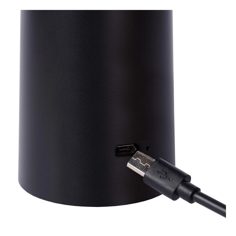 Wiederaufladbare Tischlampe Jive IP44 Schwarzlichtfarbe verstellbar Lucide 5411212021960