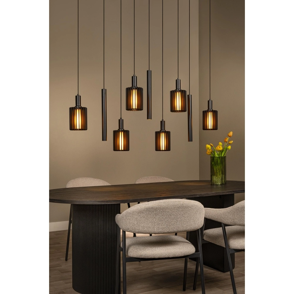 9-Licht Pendellampe Lambres Schwarz Lucide 5411212452986