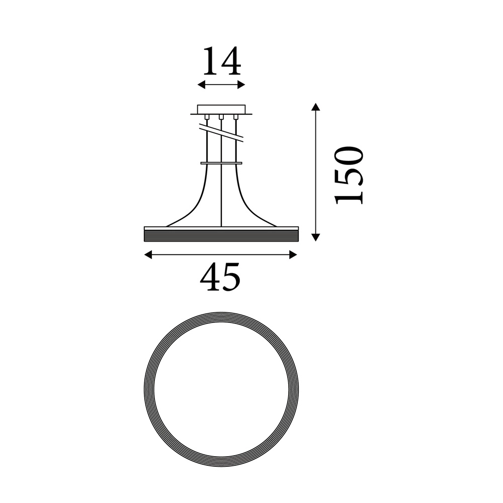 Design-Pendellampe Lumen Rings sandbraun Ø 45 cm Searchlight 5,05342E+12