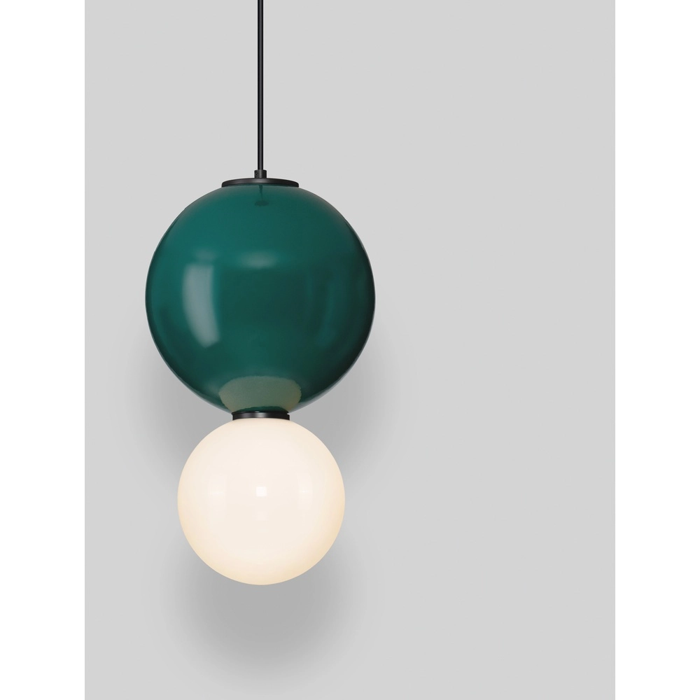 Pendelleuchte Noesis Ø 25cm grün mit weiß Lyora 5212017483645