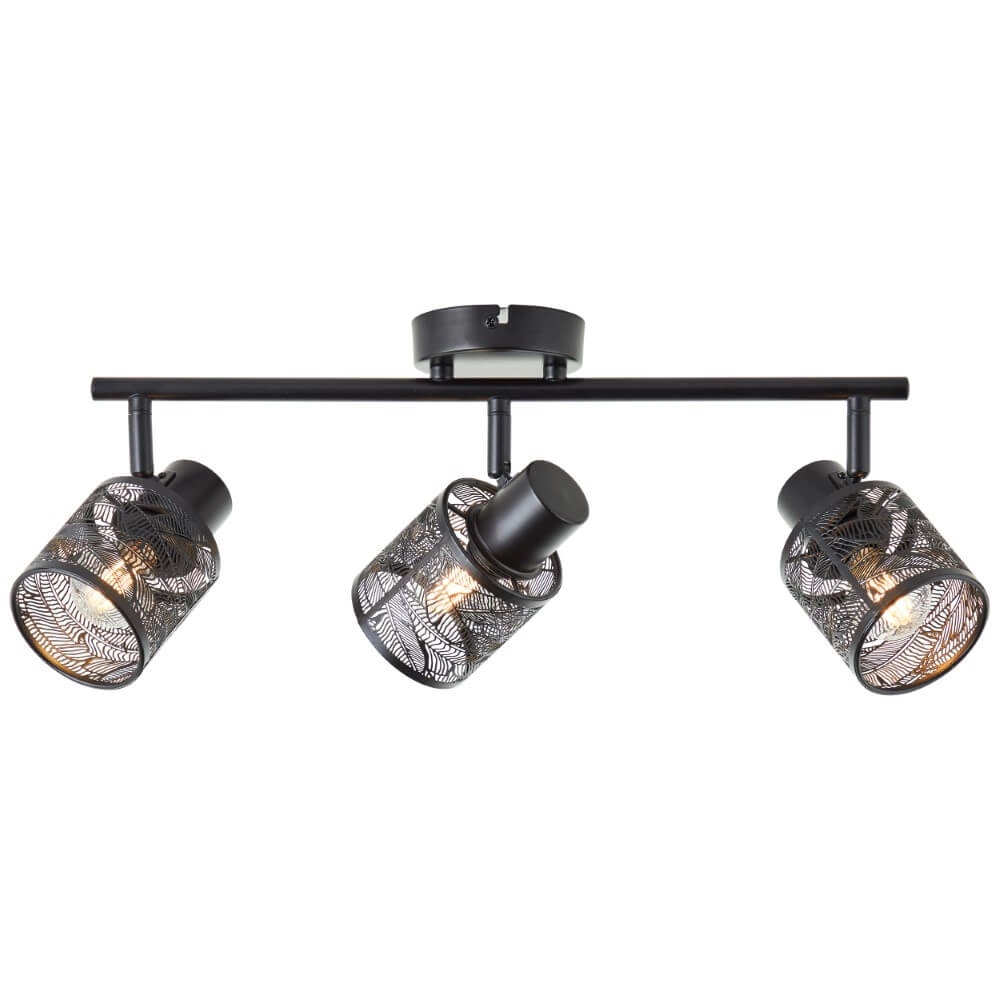 Schwarze Deckenlampe Bano 3-flammig