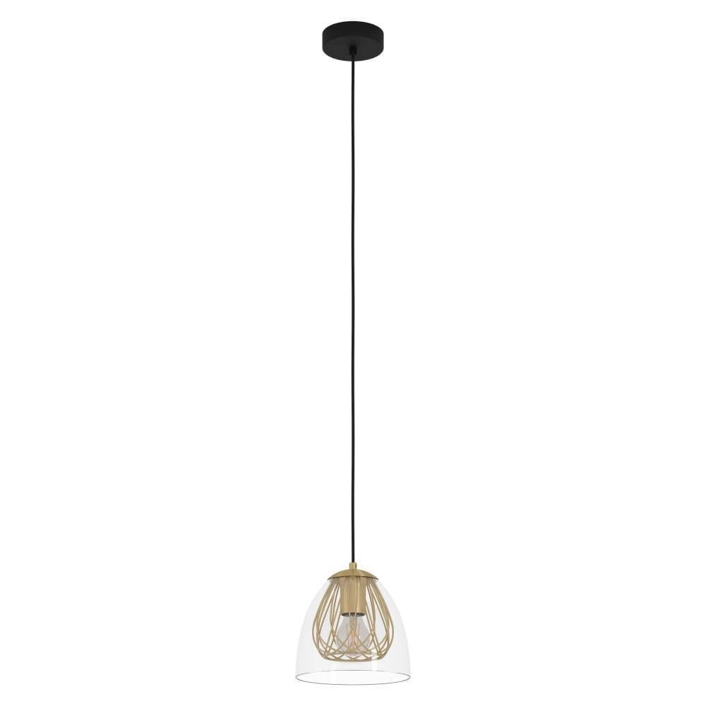 Hängelampe Gold mit Glas Jazminia Ø 20cm