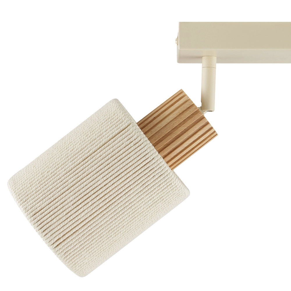 Deckenlampe Arlo Sandbraun mit Holz-2-Lichtern Brilliant 4004353477041