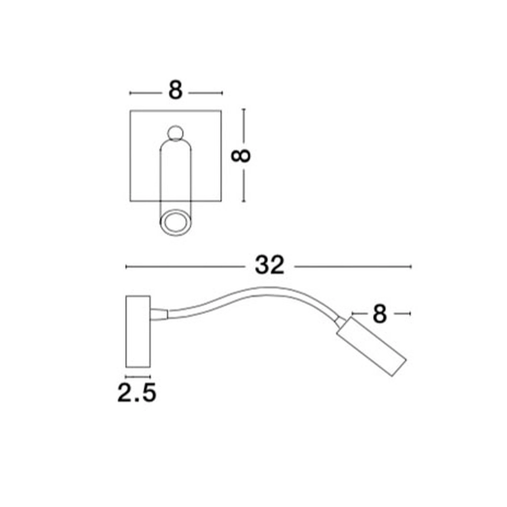 Nachttischlampe Madison weiß Lyora 5212017410986