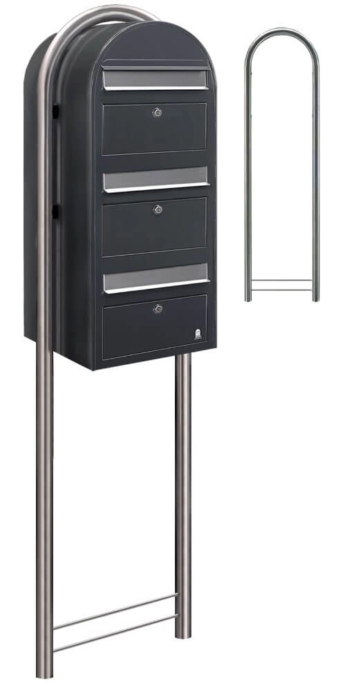 Briefkasten Trio 7016 i Dunkelgrau Bobi 6417237015143