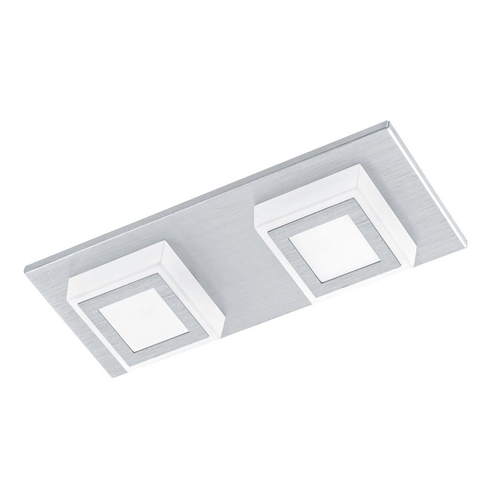 LED-Deckenlampe Masiano 2-leichter Metallgrau