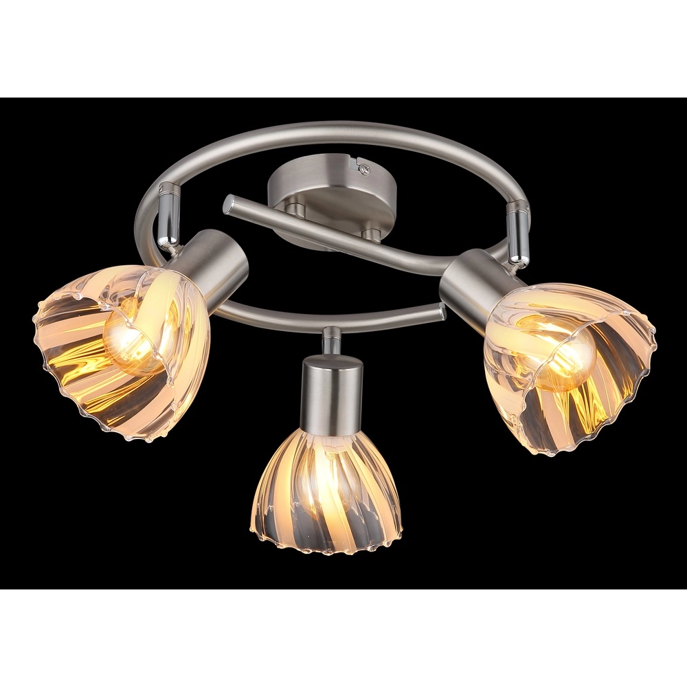 Deckenlampe 3-Leuchten Zachery Nickel Globo 9007371533480